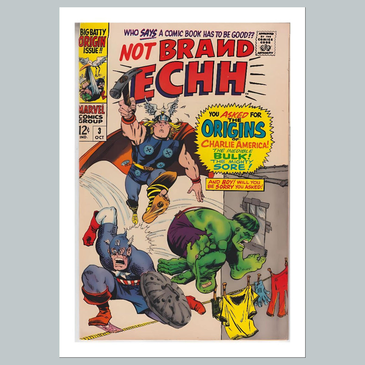 2224 Not Brand Echh 8x10 Glossy Photo Comic Book Cover Fast-Secure Ship