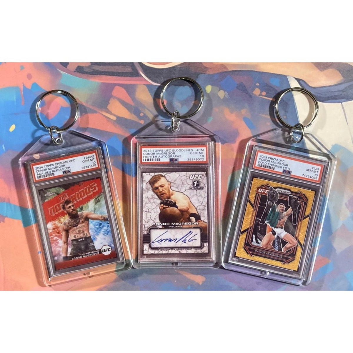 3159B Conor McGregor 3 Pack Bundle - 3 Different Custom Novelty Keychains -Gift