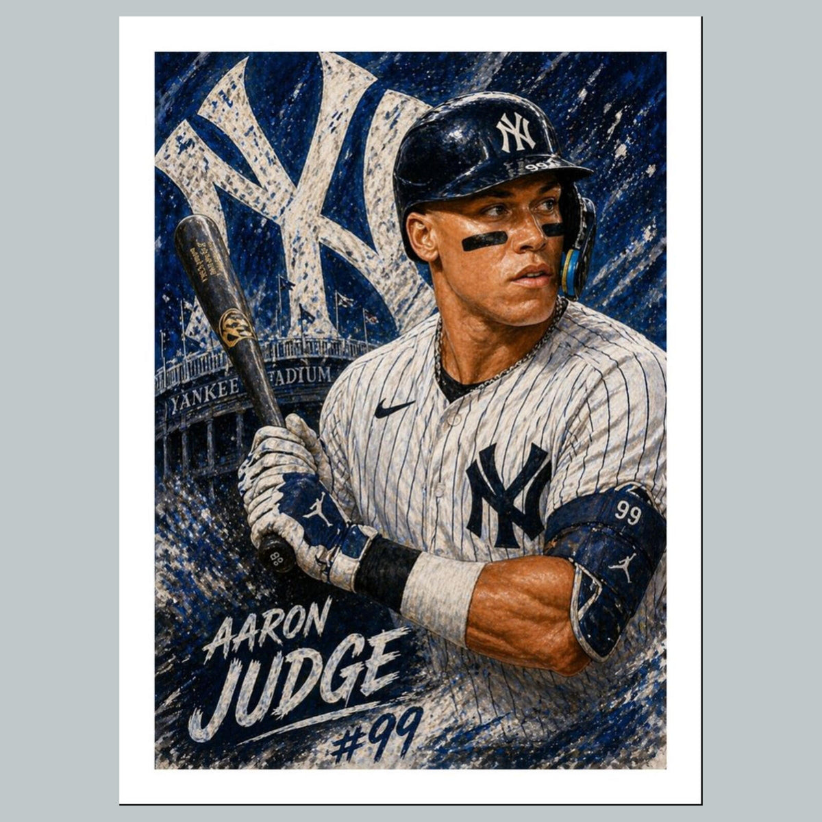 2591 Aaron Judge 8x10 Custom Art Photo - Fast-Secure Shipping BBL