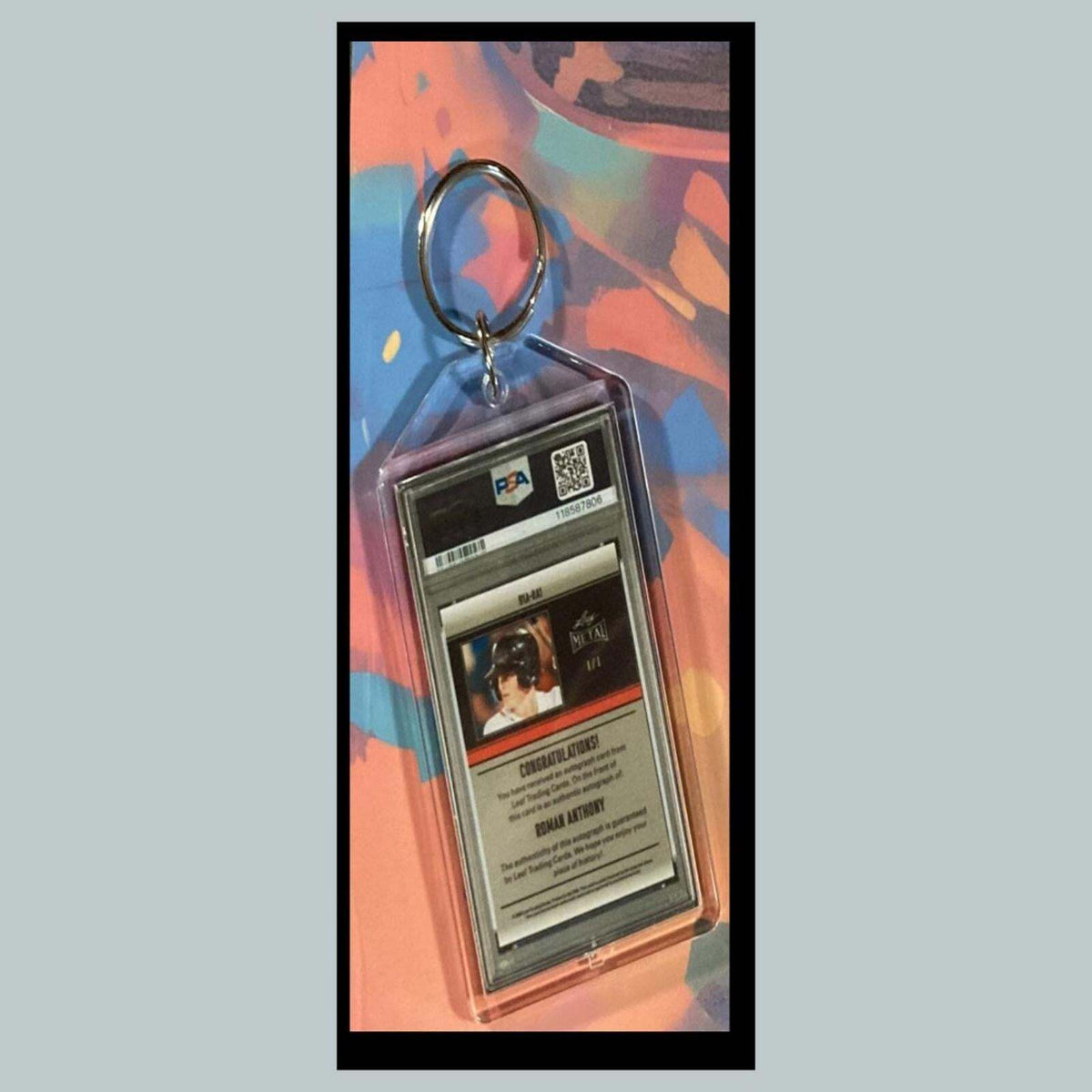3383 Roman Anthony 2024 Leaf Galaxy Pulsar Auto Custom Hand Made Keychain - Gift