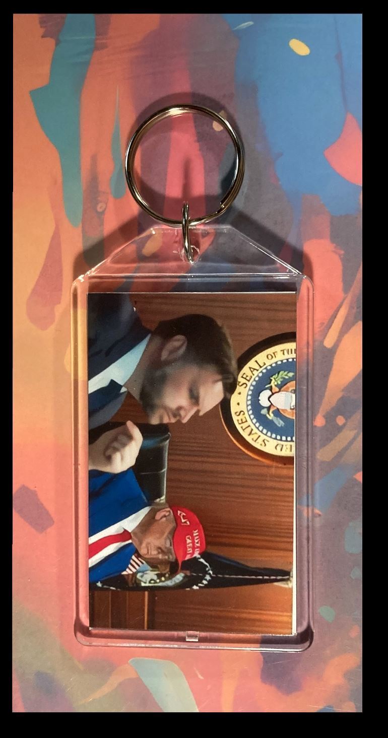 3354 Trump Backup If Needed Custom Hand Made Keychain-Makes A Great Gift