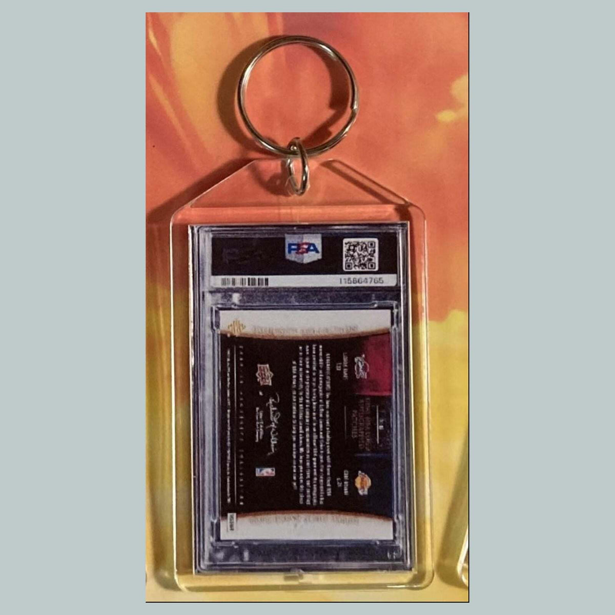 3656 Lebron James-Kobe Bryant 2009 UD Ex Dual Logoman Autos Custom Made Keychain