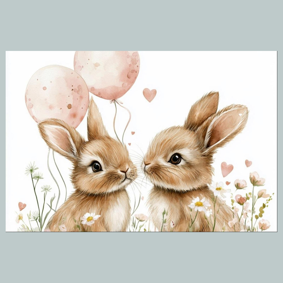 1232 2 Bunnies 8x10 Glossy Photo - Fast-Secure Shipping MS
