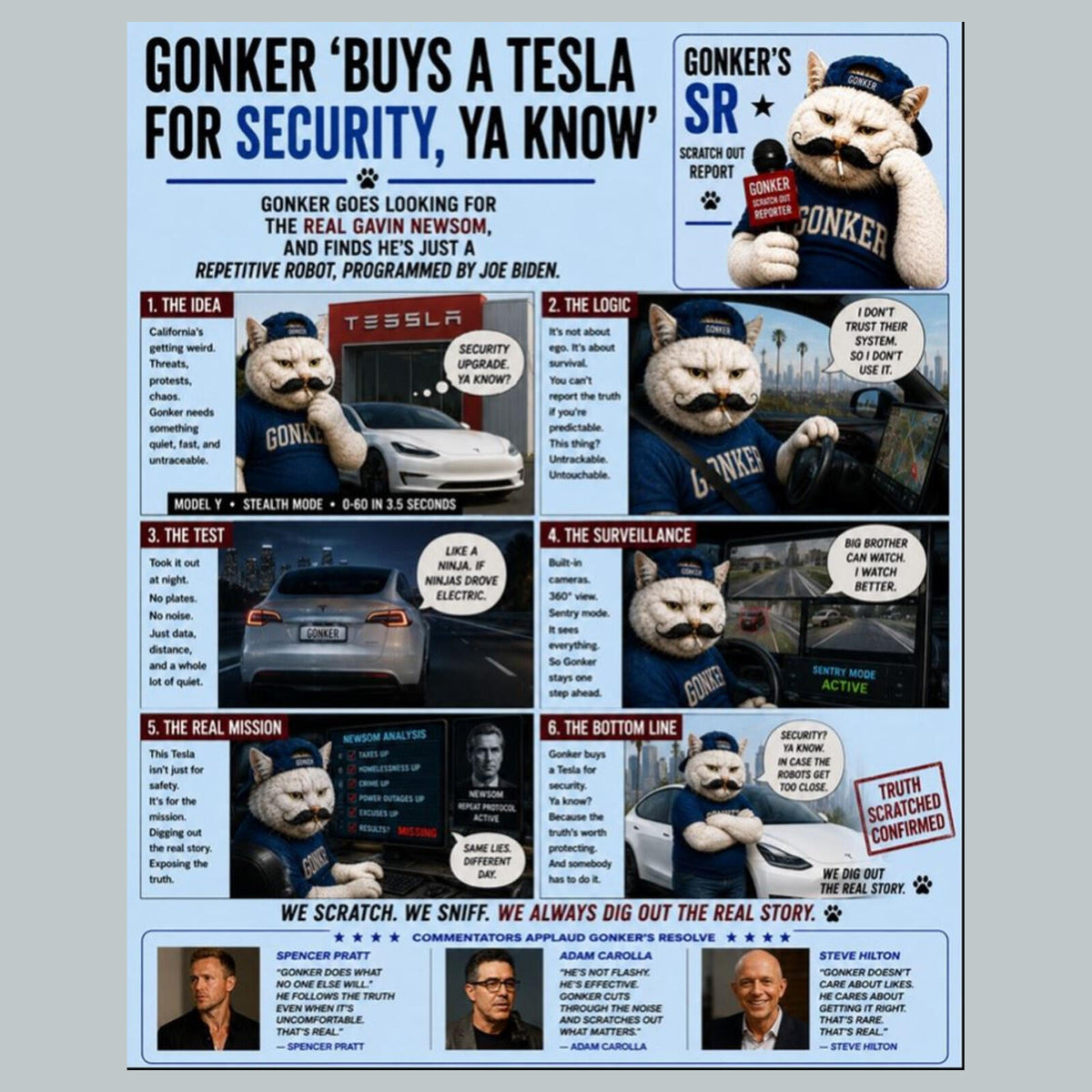 2858 Gonker Buys a Tesla Gonker’s Scratch Out Reactions 8X10 Print