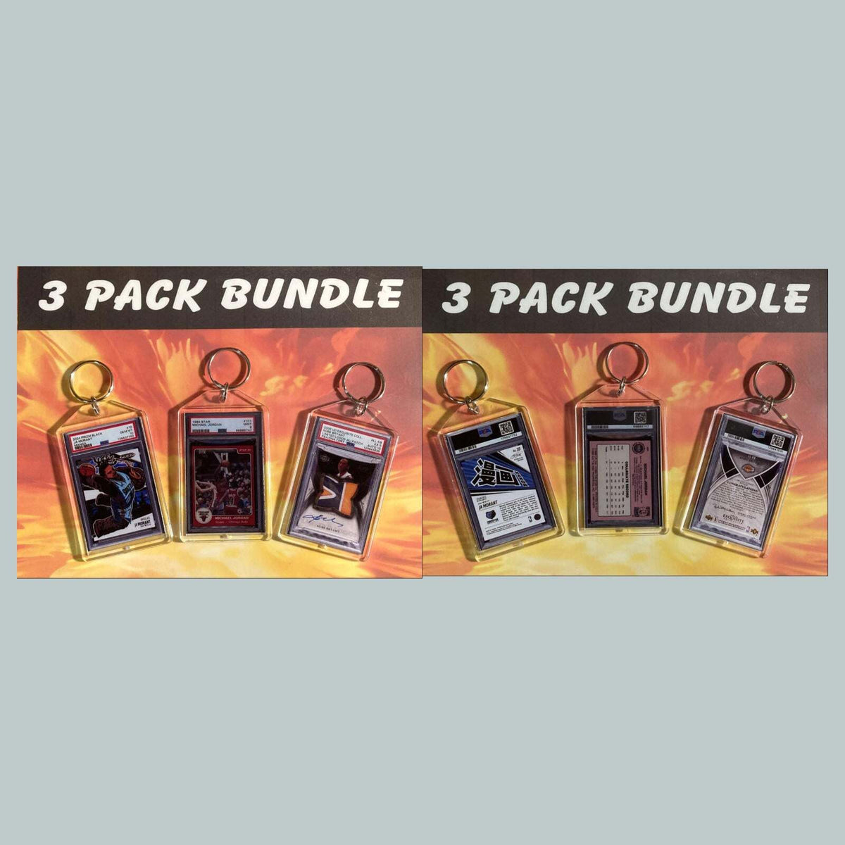 3637B Ja Morant-Jordan-Kobe 3 Pack Custom Hand Made Keychain