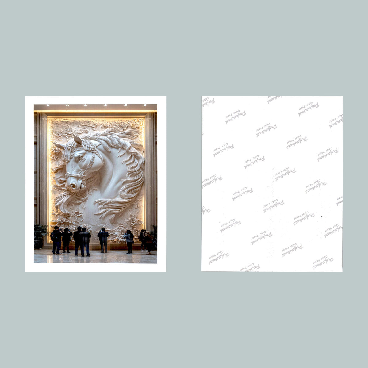 0454 P-8X10 Horse Serif Sculpture Glossy Photo Fast-Secure Shipping MS