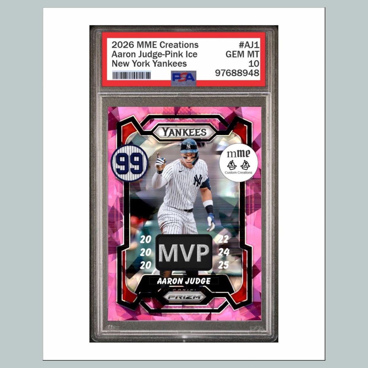 1129 P Aaron Judge Pink Ice Mockup 8x10 Glossy Photo - Fast-Secure Shipping BBL