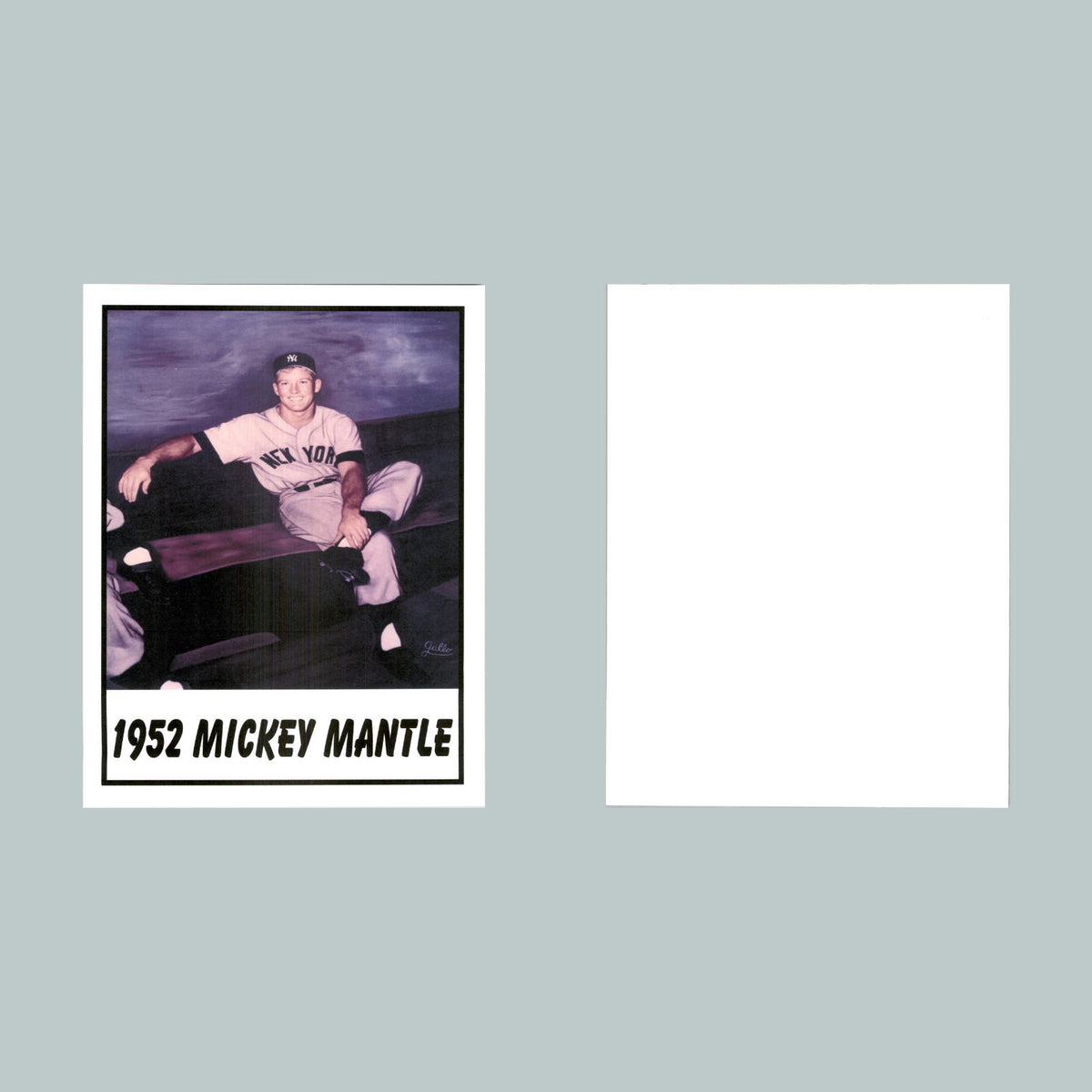 0062 P -8X10 Mickey Mantle 1952 Glossy Photo Fast-Secure Shipping BBL