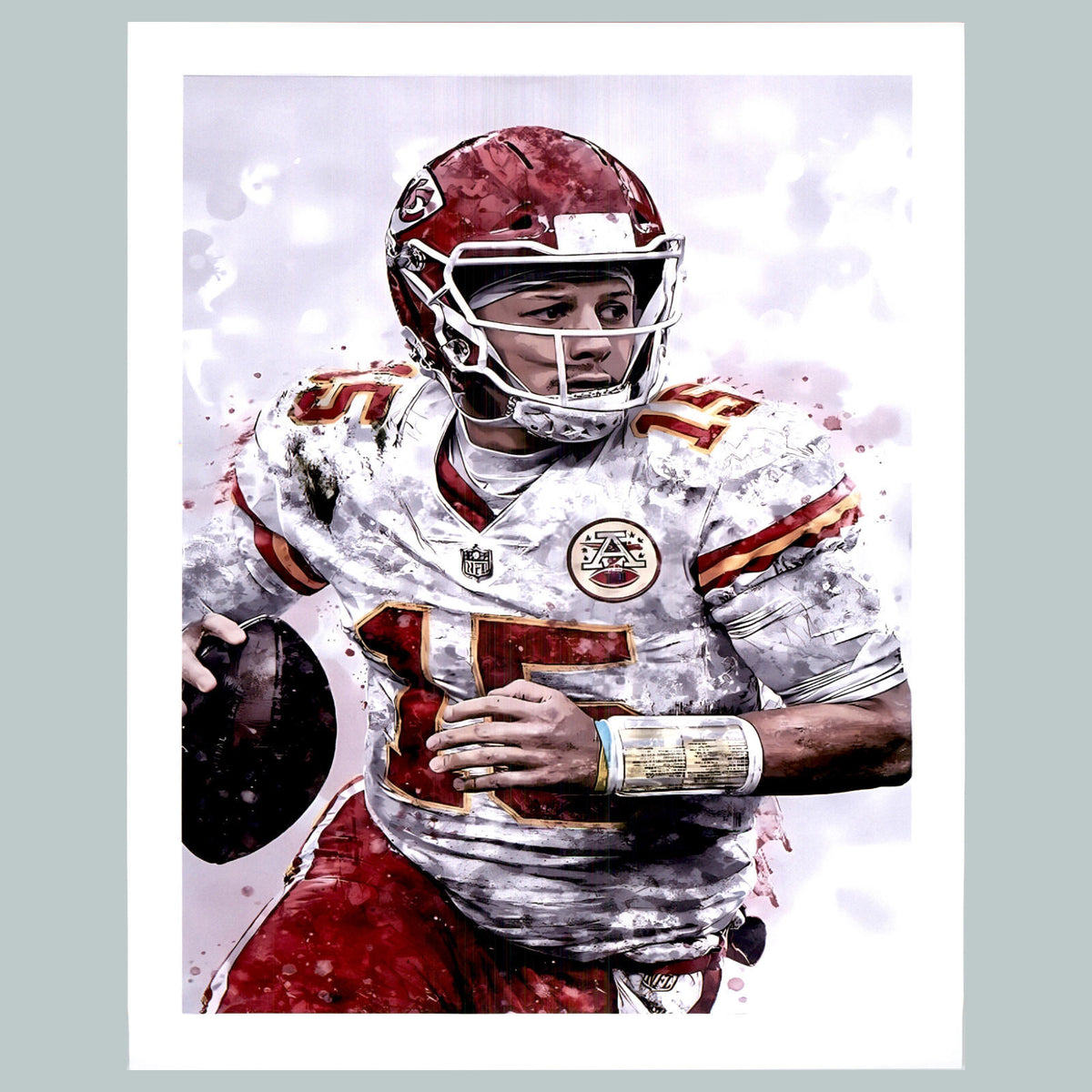 0516 8X10 Mahomes Painting Glossy Photo Fast-Secure Shipping FBL