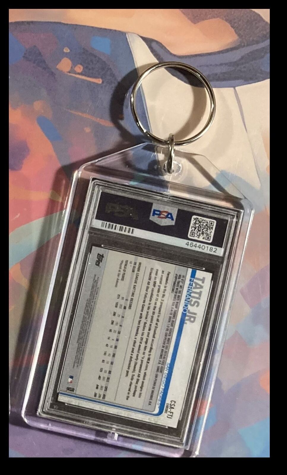 3128 Fernando Tatis Jr 2019 Topps Chrome Sapphire Auto Keychain