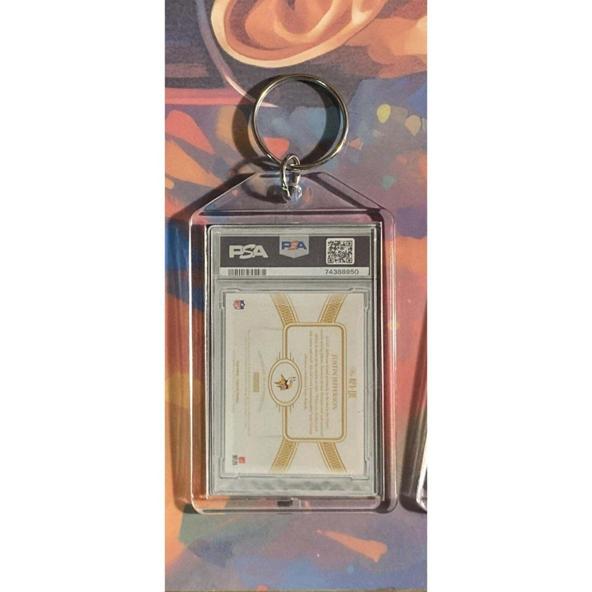 3273 Justin Jefferson 2020 Panini Flawless Rookie Patch Auto Novelty Keychain