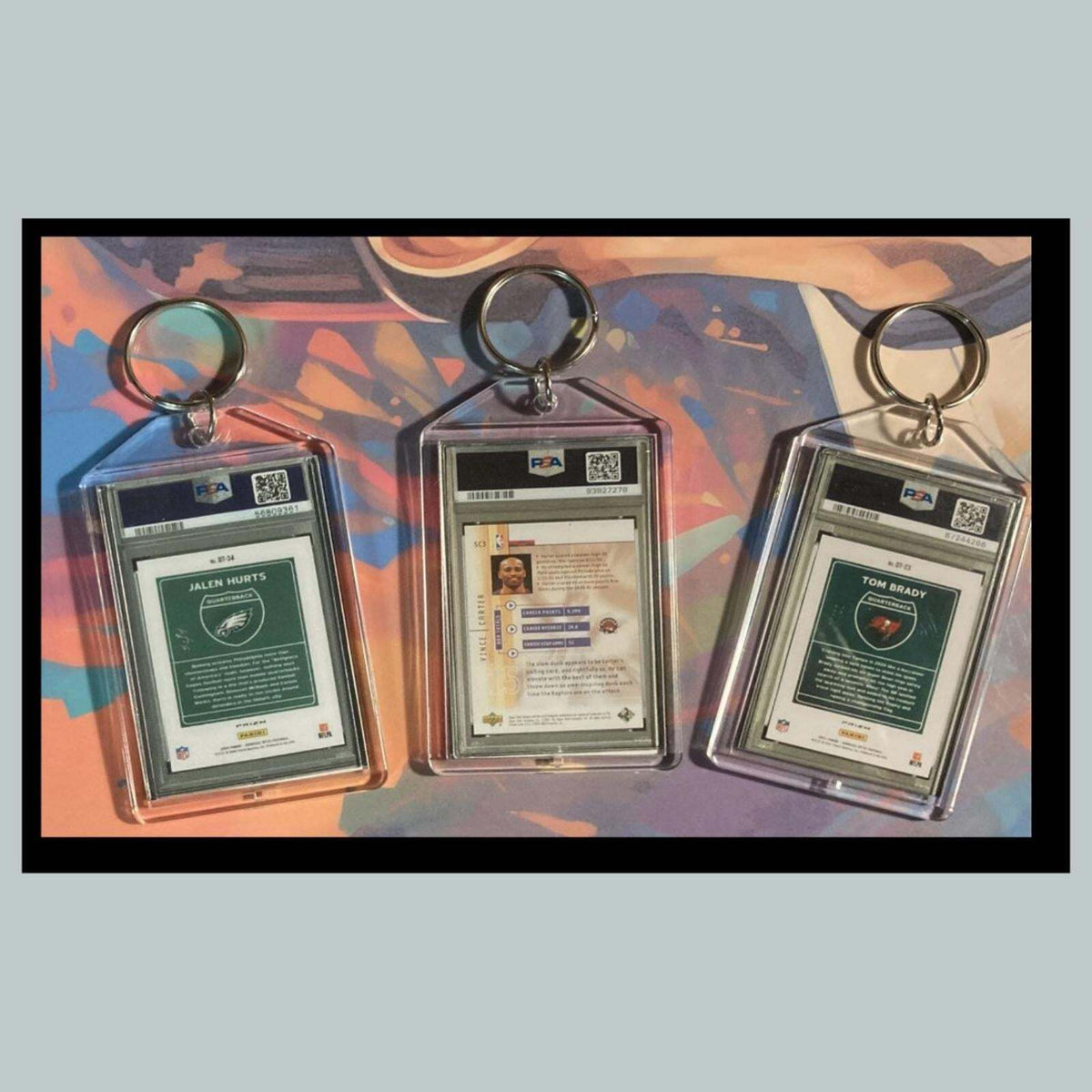 3418B Hurts/Carter/Brady 3 Pack Multi Sport Bundle - 3 Diff Novelty Keychains