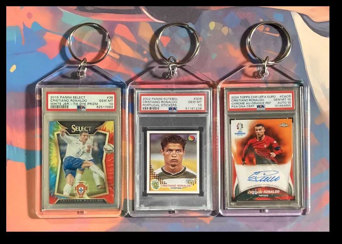 3157B Cristiano Ronaldo 3 Pack Bundle 3 Different Custom Novelty Keychains