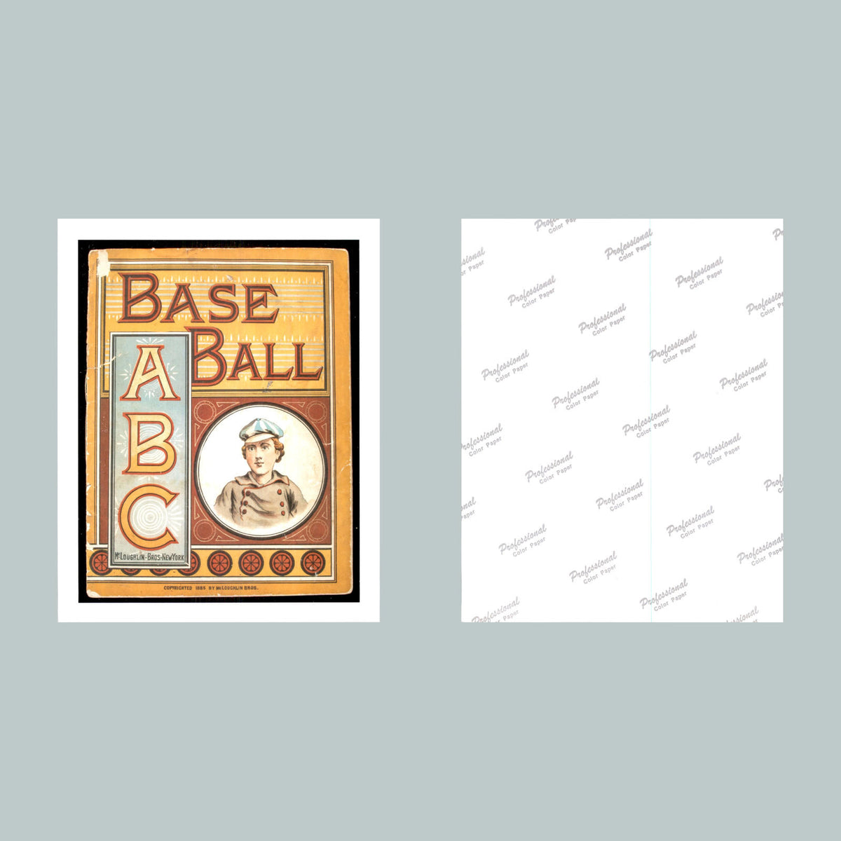 0019 P-8X10 1885 Book Baseball ABC Glossy Photo Fast Secure Shipping BBL