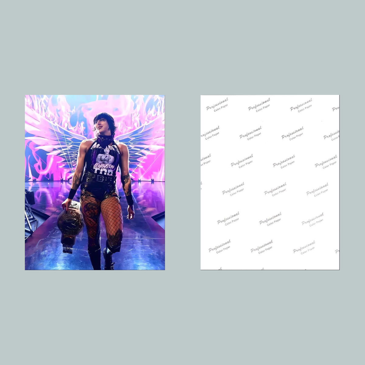0770 P -8X10 Rhea Ripley Pink Entrance Glossy Photo Fast-Secure Shipping MS