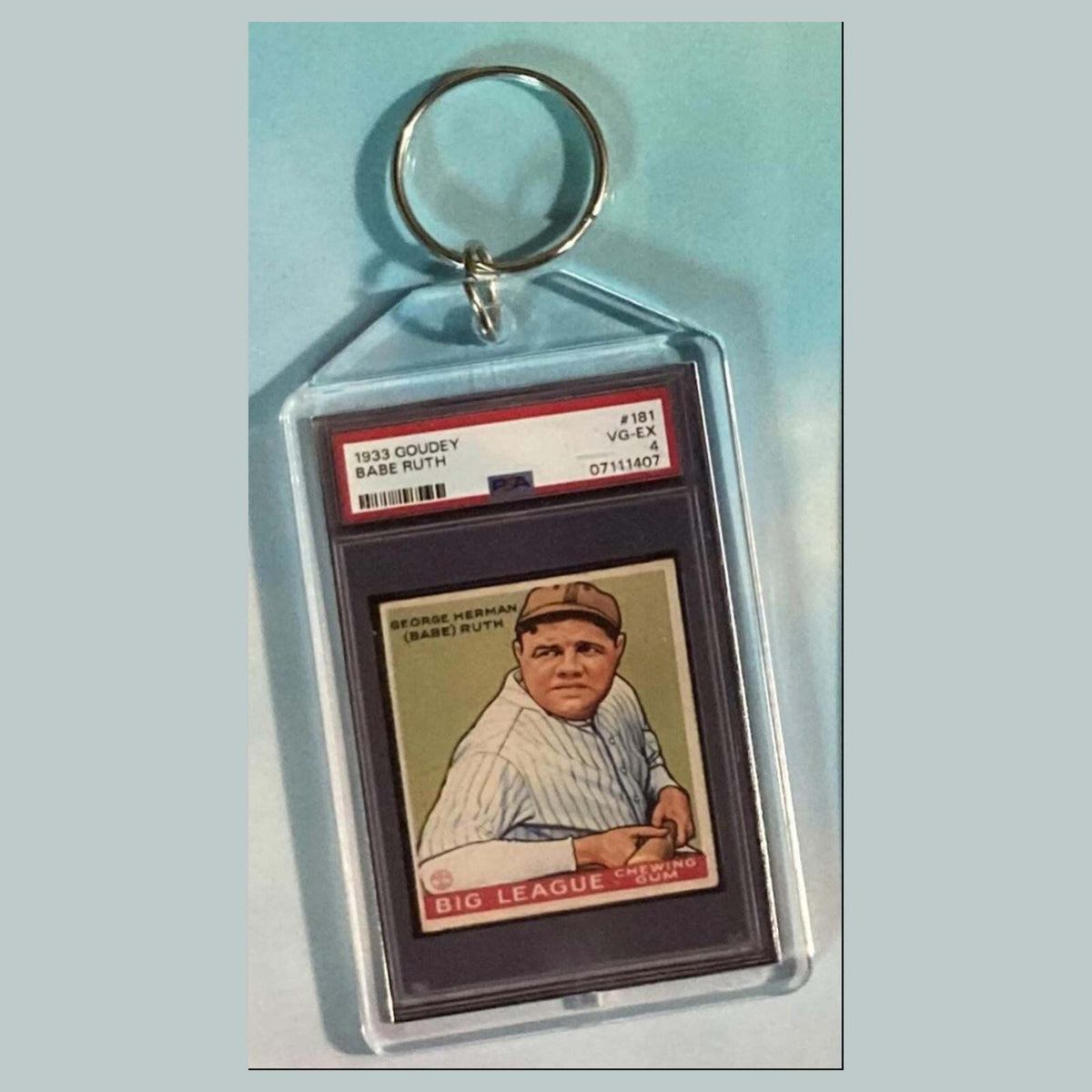 3648 Babe Ruth 1933 Goudey Custom Hand Made Keychain