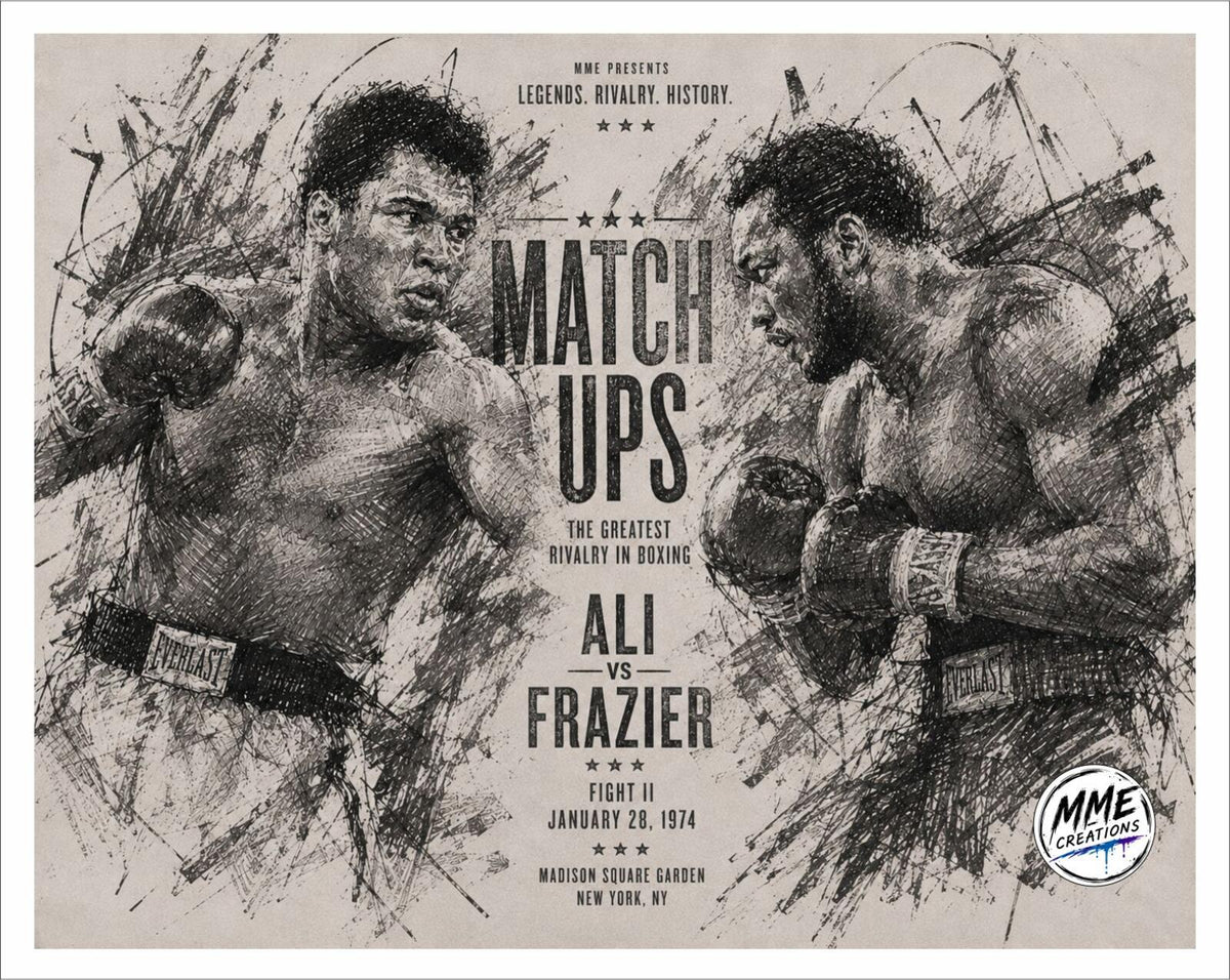 2637 Classic Match Ups /25 Zoom Art | Ali vs Frazier 5 8X10 Prints Limited MS
