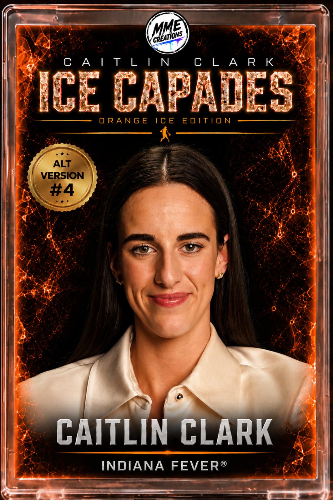 2630 Caitlin Clark Zoom Art | Orange Ice Capades Collector Set 5 Prints Set BKL