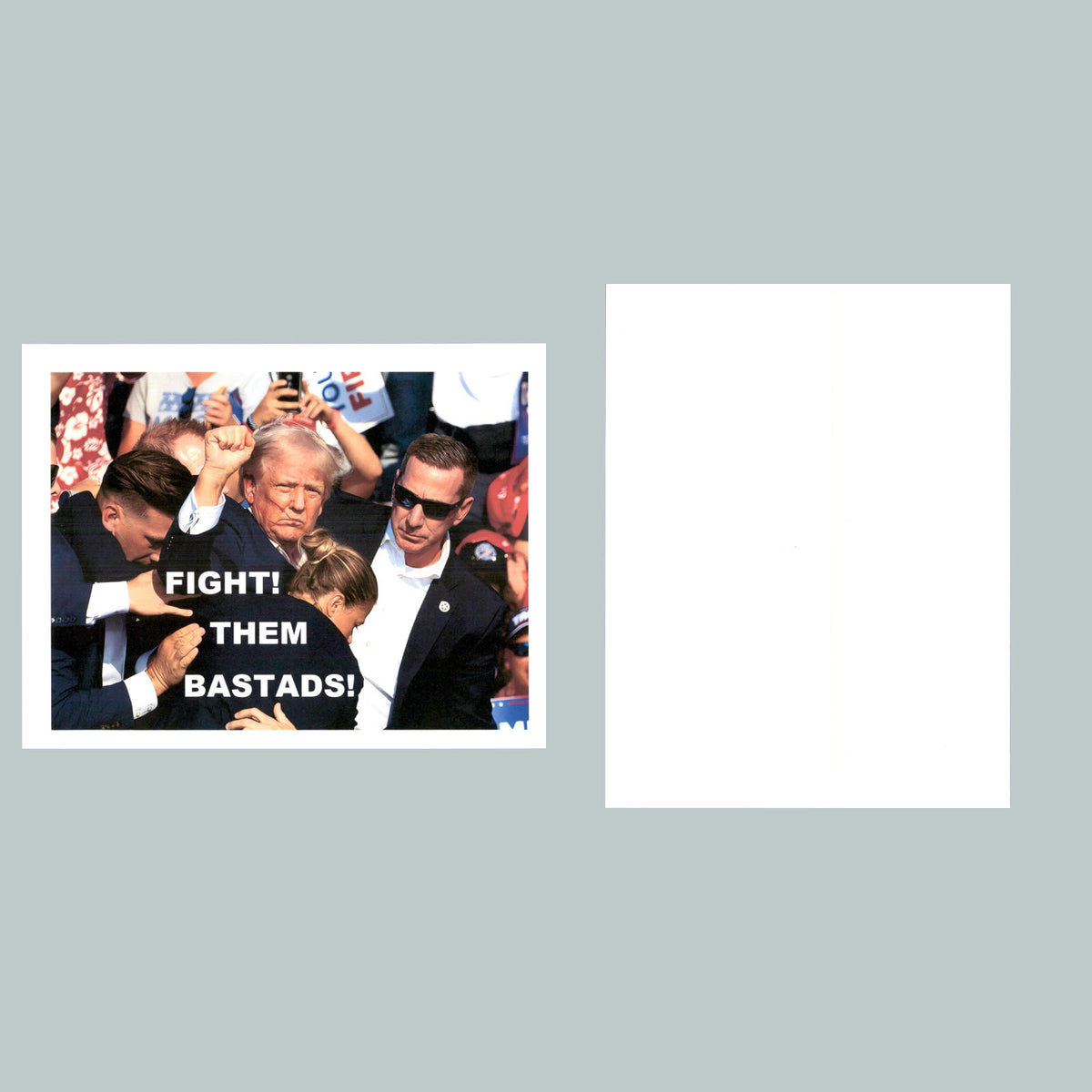 0141 P -8X10 Trump Fight! Them Bastards! Glossy Photo Fast Shipping
