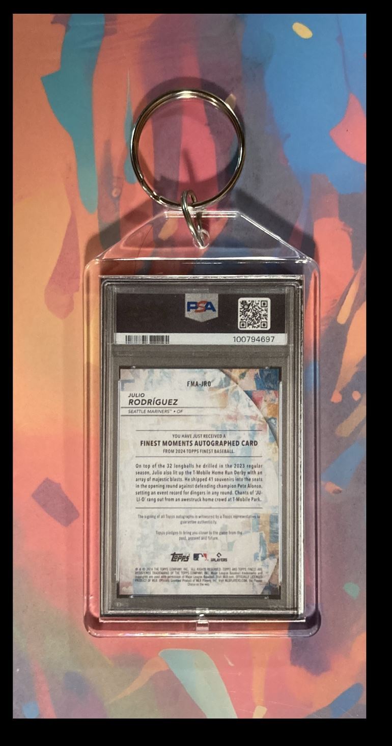 3104 Dylan Crews 2024 Bowman Sterling Tek Aqua Auto Custom Keychain-Gift