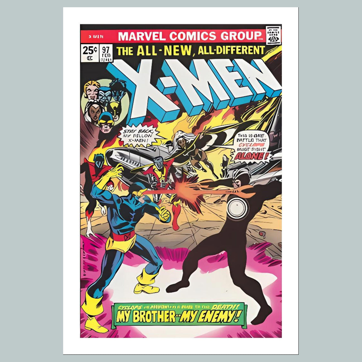 1442 X-Men February 1976 8x10 Glossy Photo Comic Book Cover CMC
