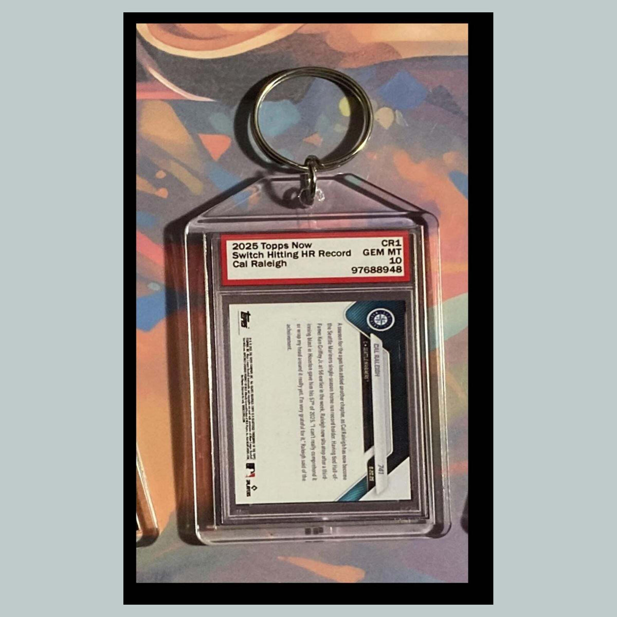 3515 Cal Raleigh Record 2025 Now Custom Hand Made Keychain-Makes A Great Gift
