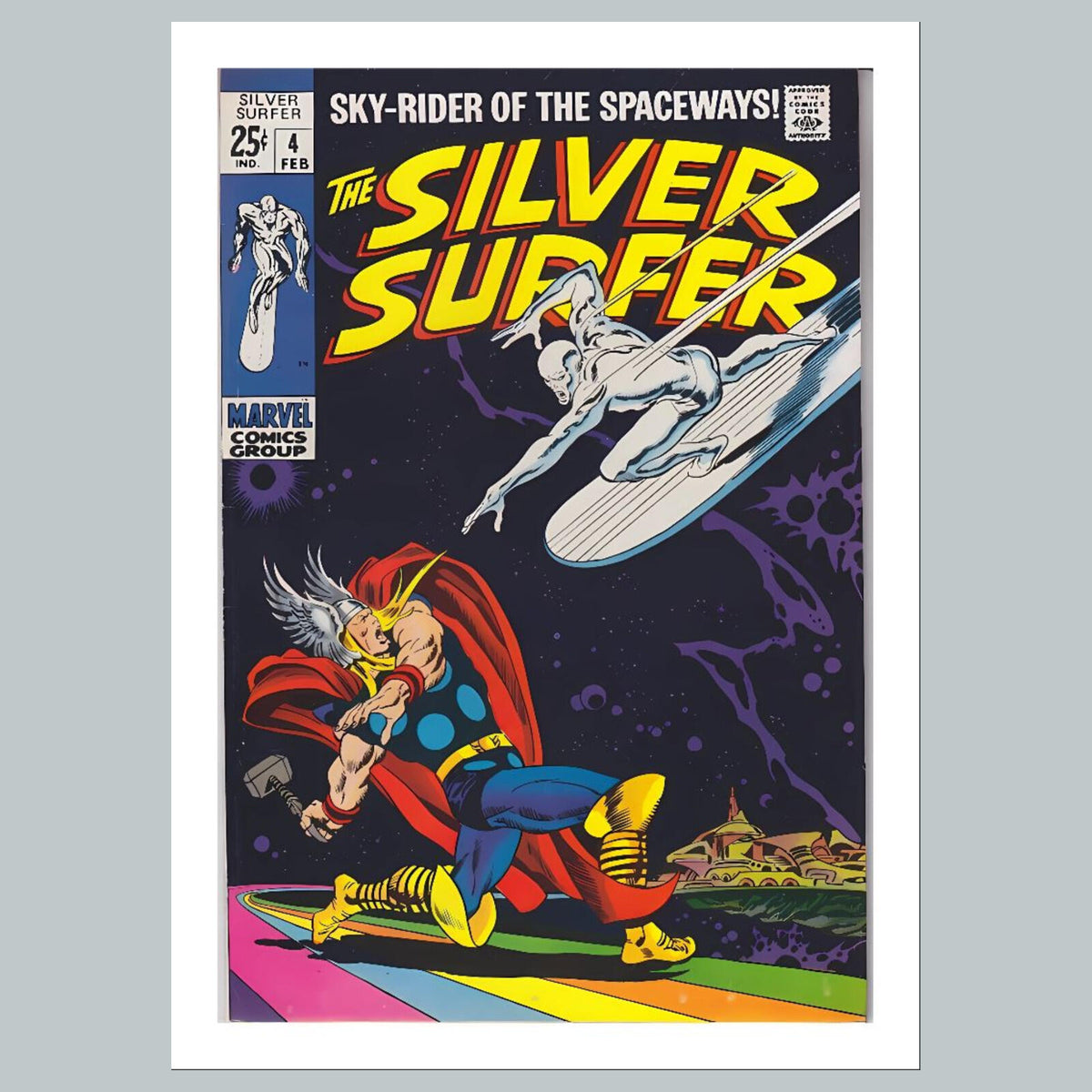 2413 Silver Surfer 8x10 Glossy Photo Comic Book Cover Fast-Secure Shipping