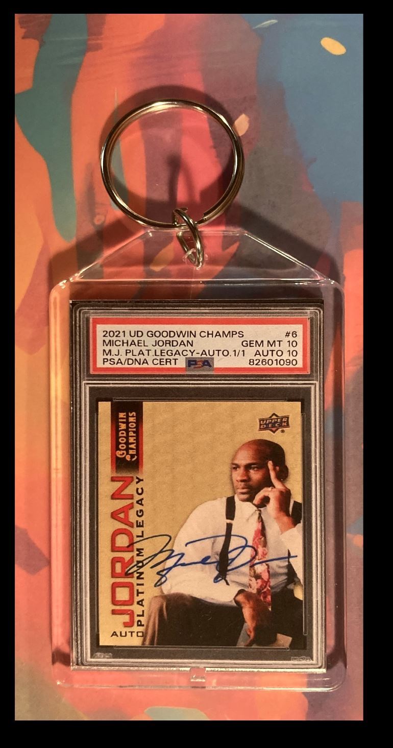 2987 Michael Jordan 2021 UD Goodwin Champs Superfractor Keychain