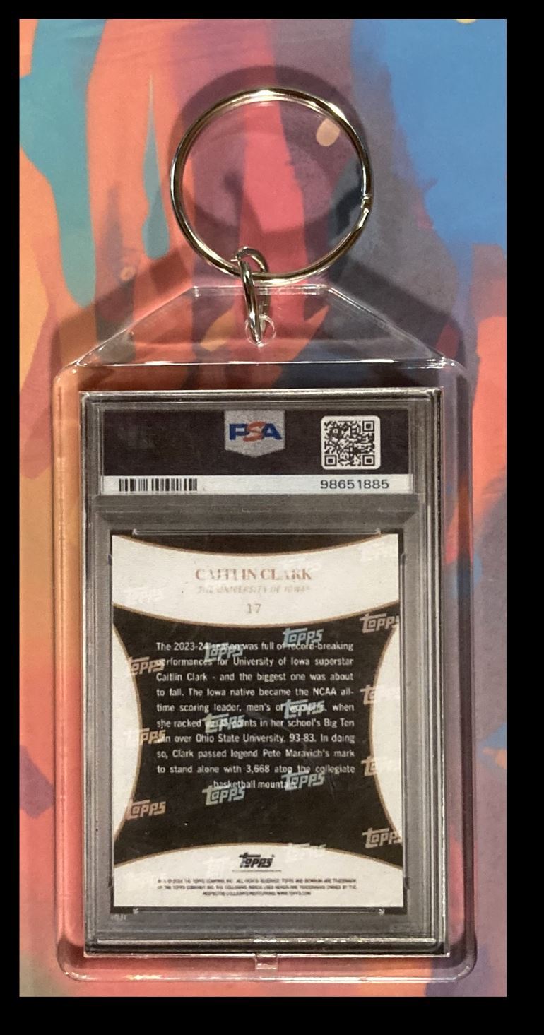2975 Caitlin Clark 2024 Bowman U Cracked Ice Custom Made Keychain
