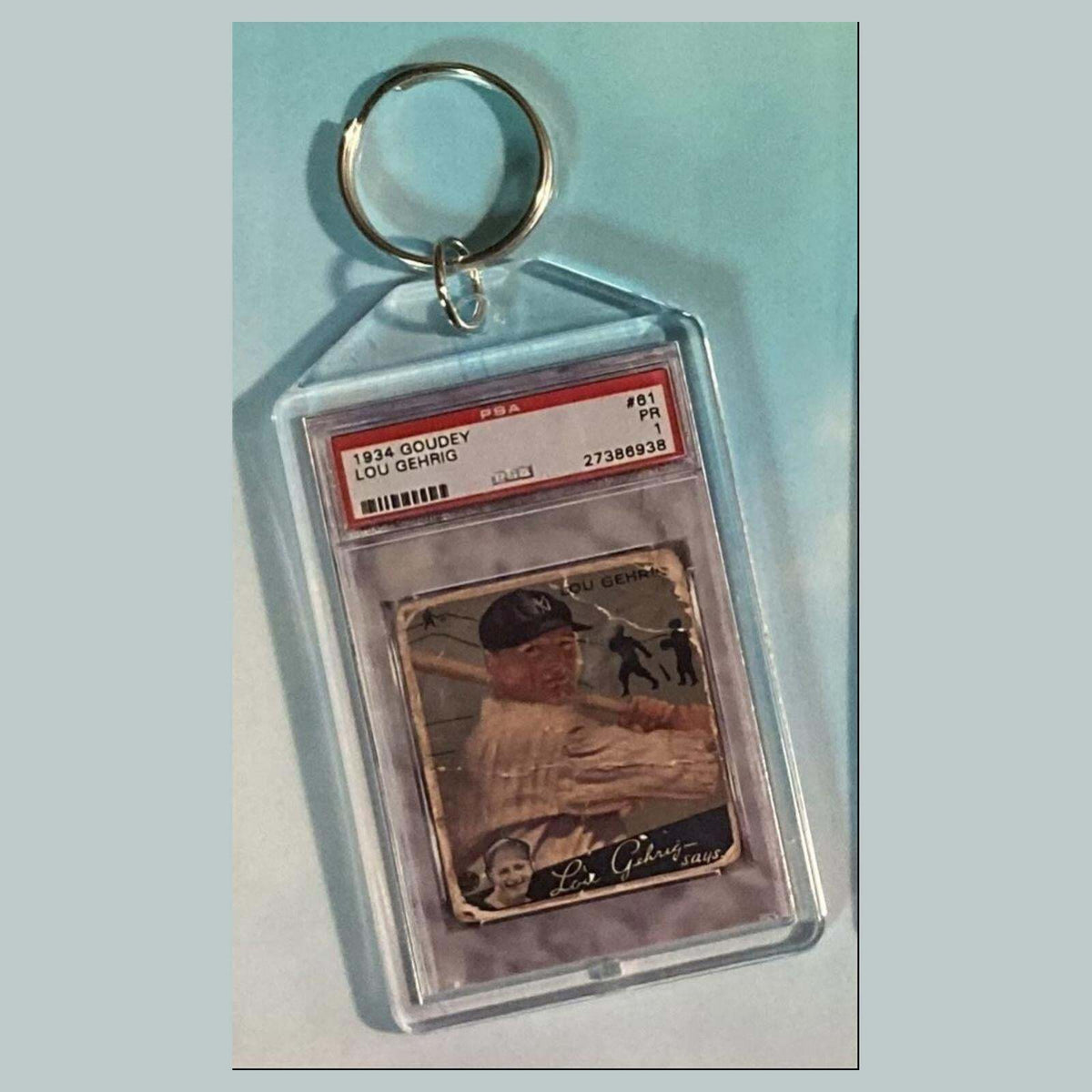 3629 Lou Gehrig 1934 Goudey Custom Hand Made Keychain
