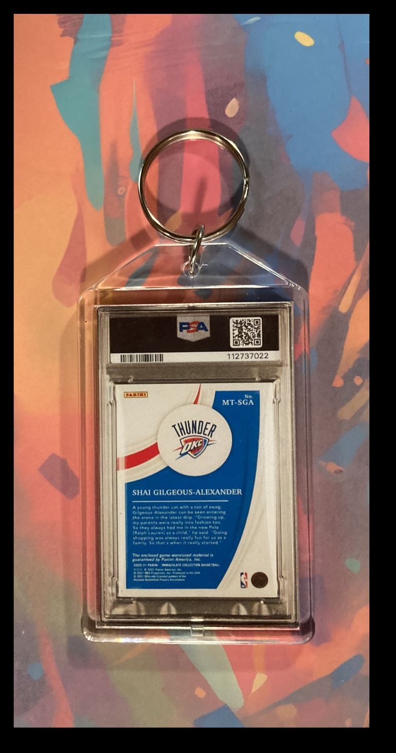 3061 Shai-Gilgeous Alexander 2020 Panini Immac Patch Auto Keychain