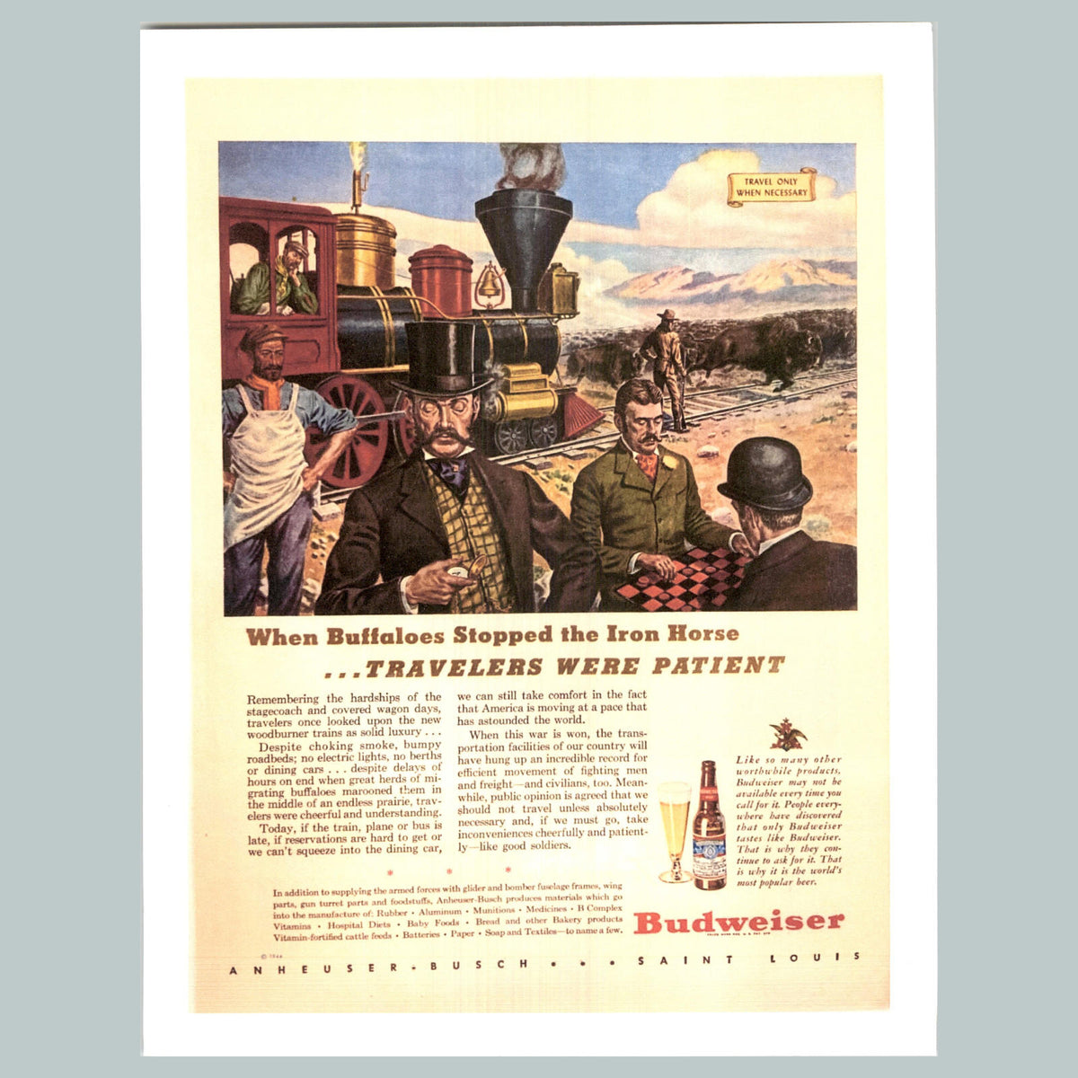 0104 P -8X10 Budweiser Ad Glossy Photo Fast-Secure Shipping