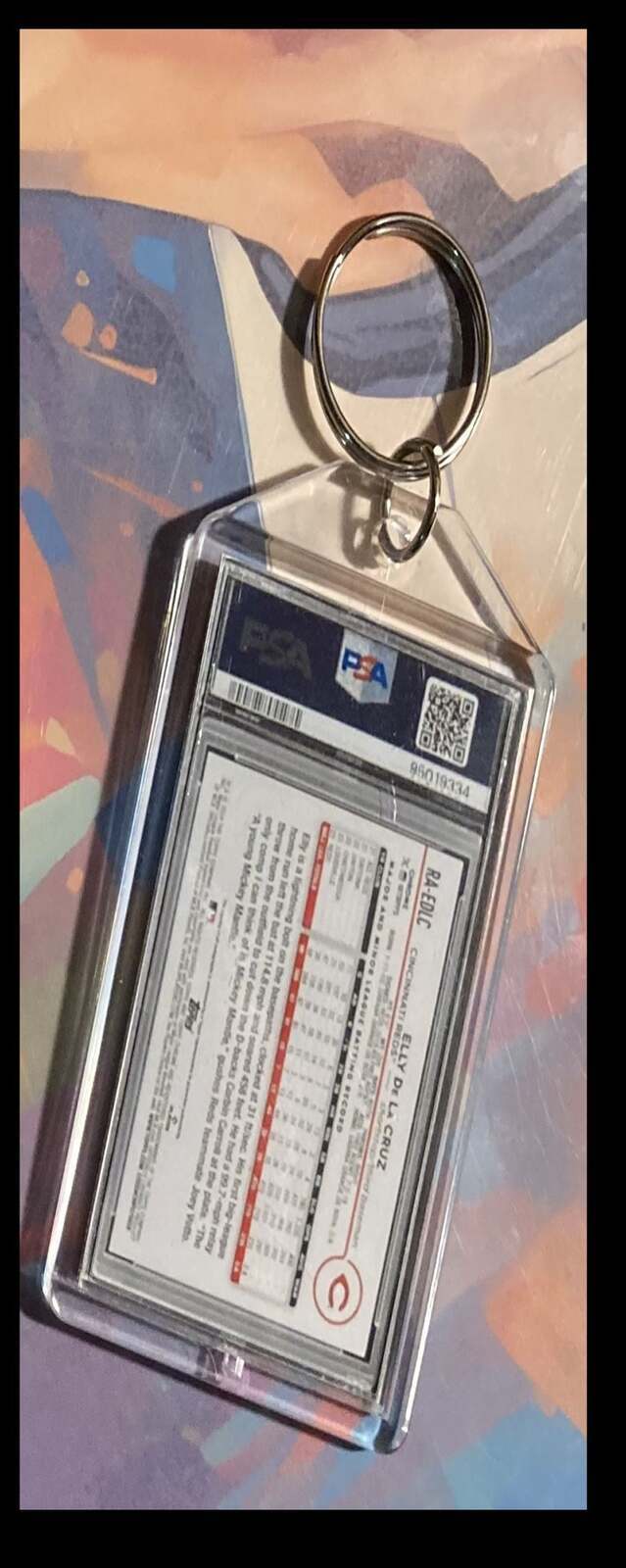 3219 Elly De La Cruz 2024 Topps Chrome Auto Superfractor Custom Keychain