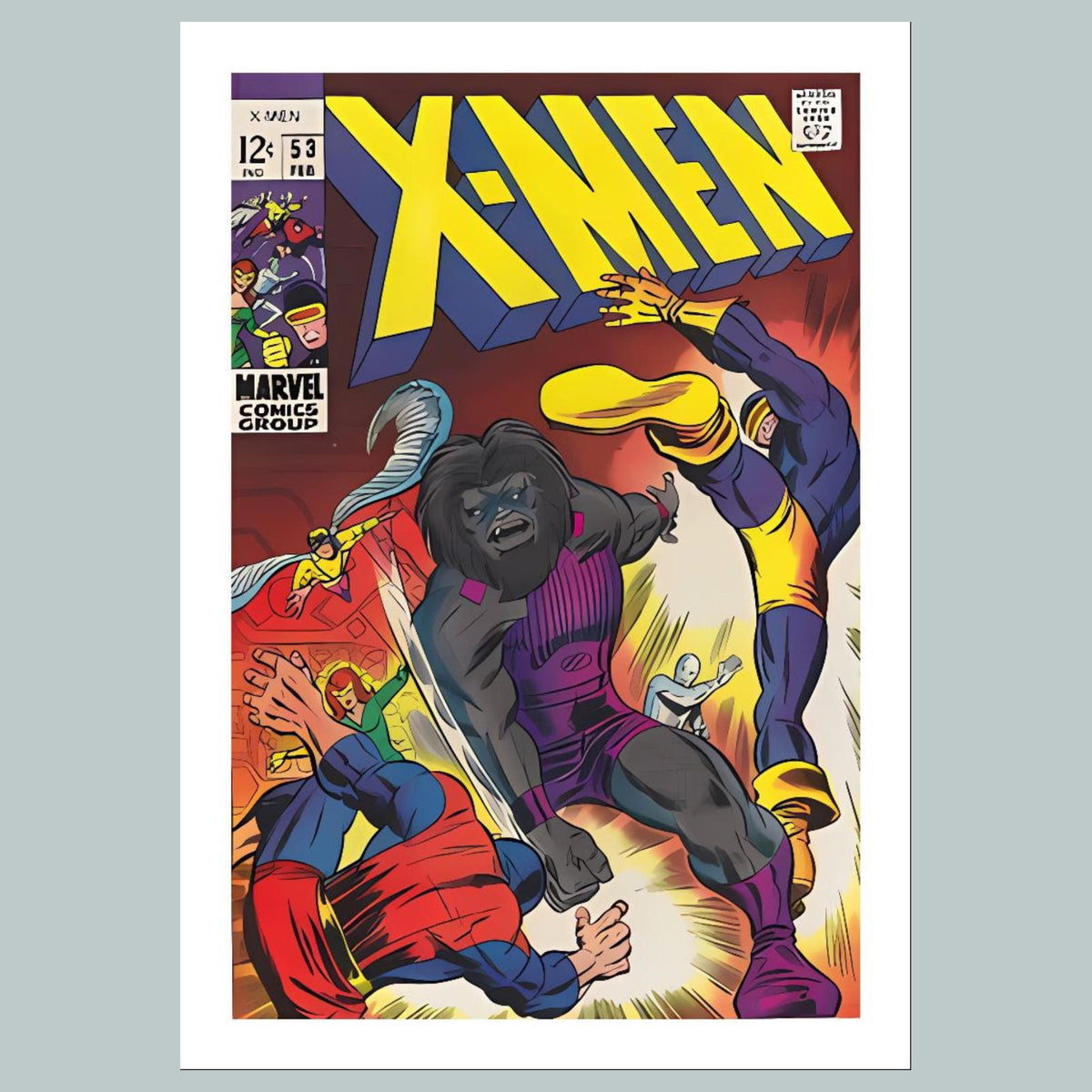 1590 X-Men February 1969 8x10 Glossy Photo Comic Book Cover