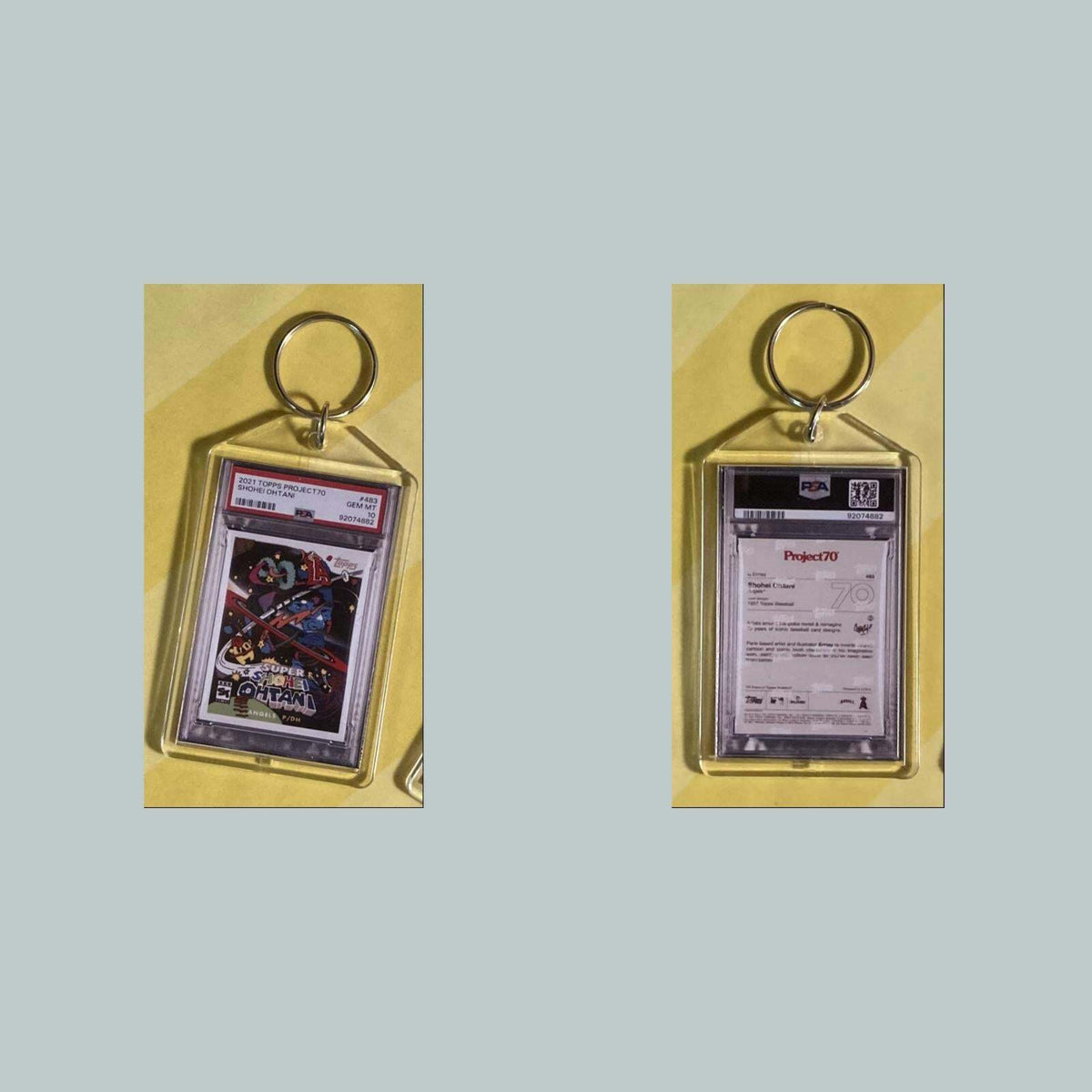 3782 Shohei Ohtani 2021 Topps Project 70 Super Shohei Custom Hand Made Keychain