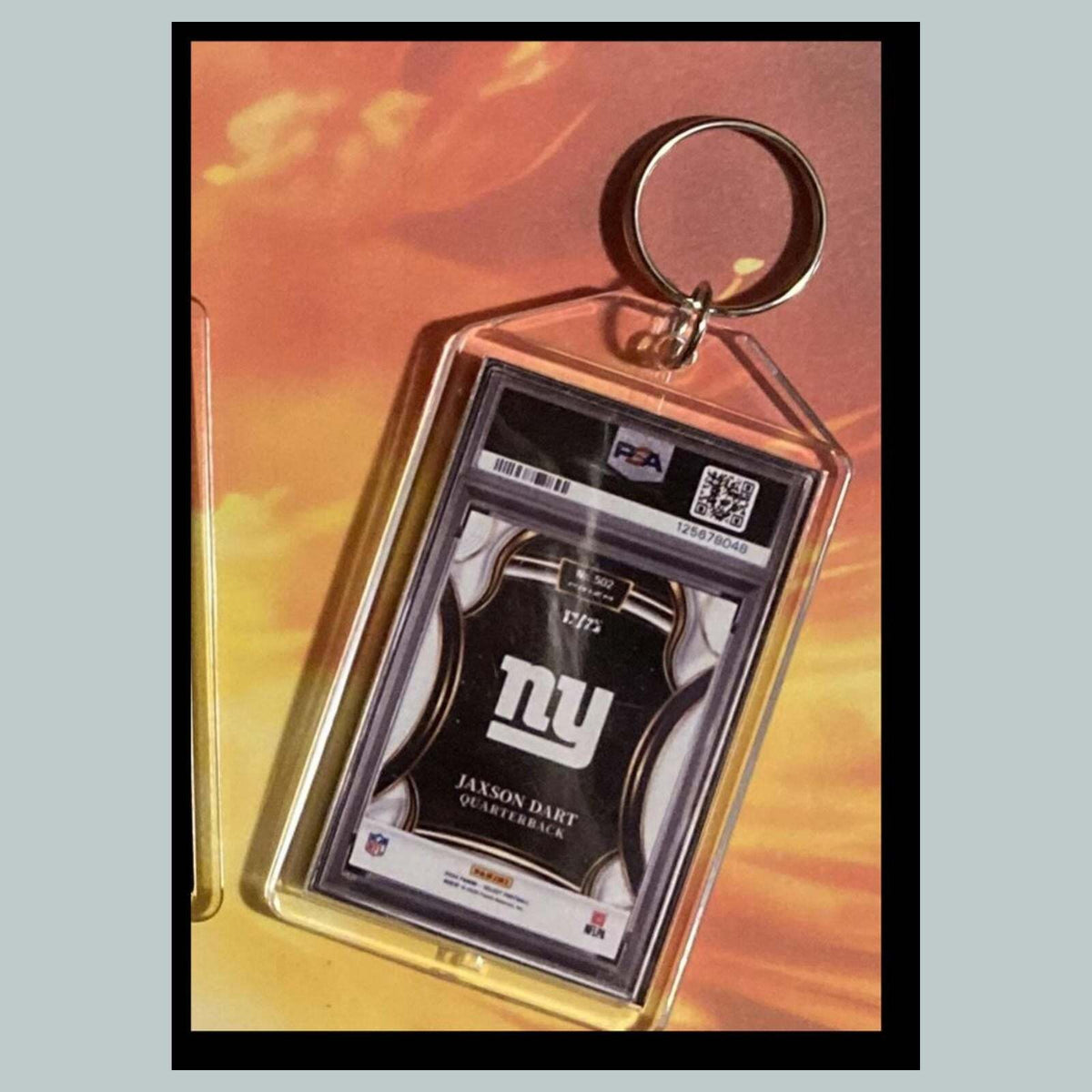 3529 Jaxson Dart 2024 Panini Select Tie-Dye Prizm Keychain