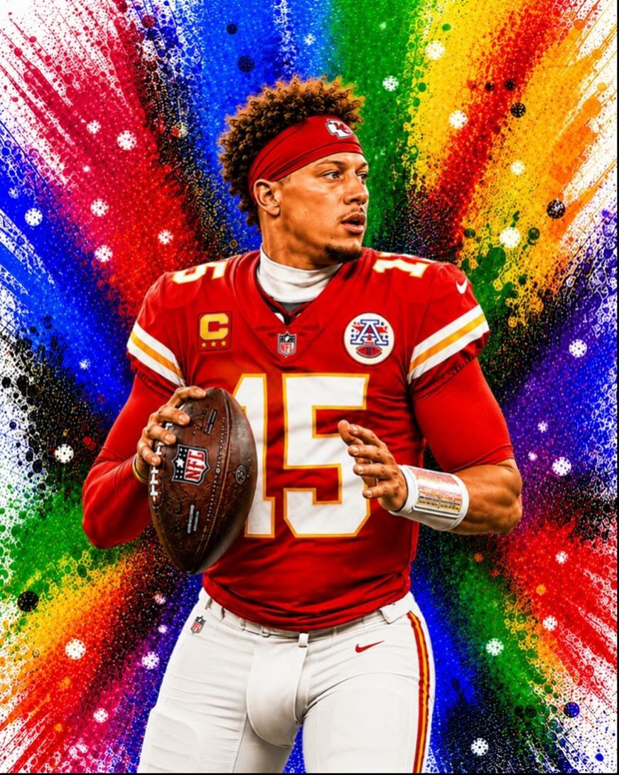 3846 Patrick Mahomes 8x10 Premium Print | Color-Bomb | No Text Clean