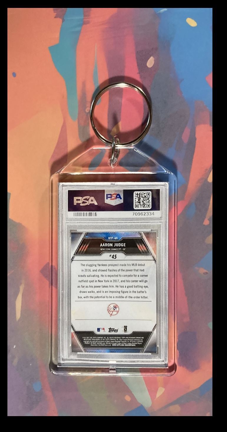 3049 Aaron Judge 2018 Bowman Top 100 Chrome Auto Custom Keychain Great Gift