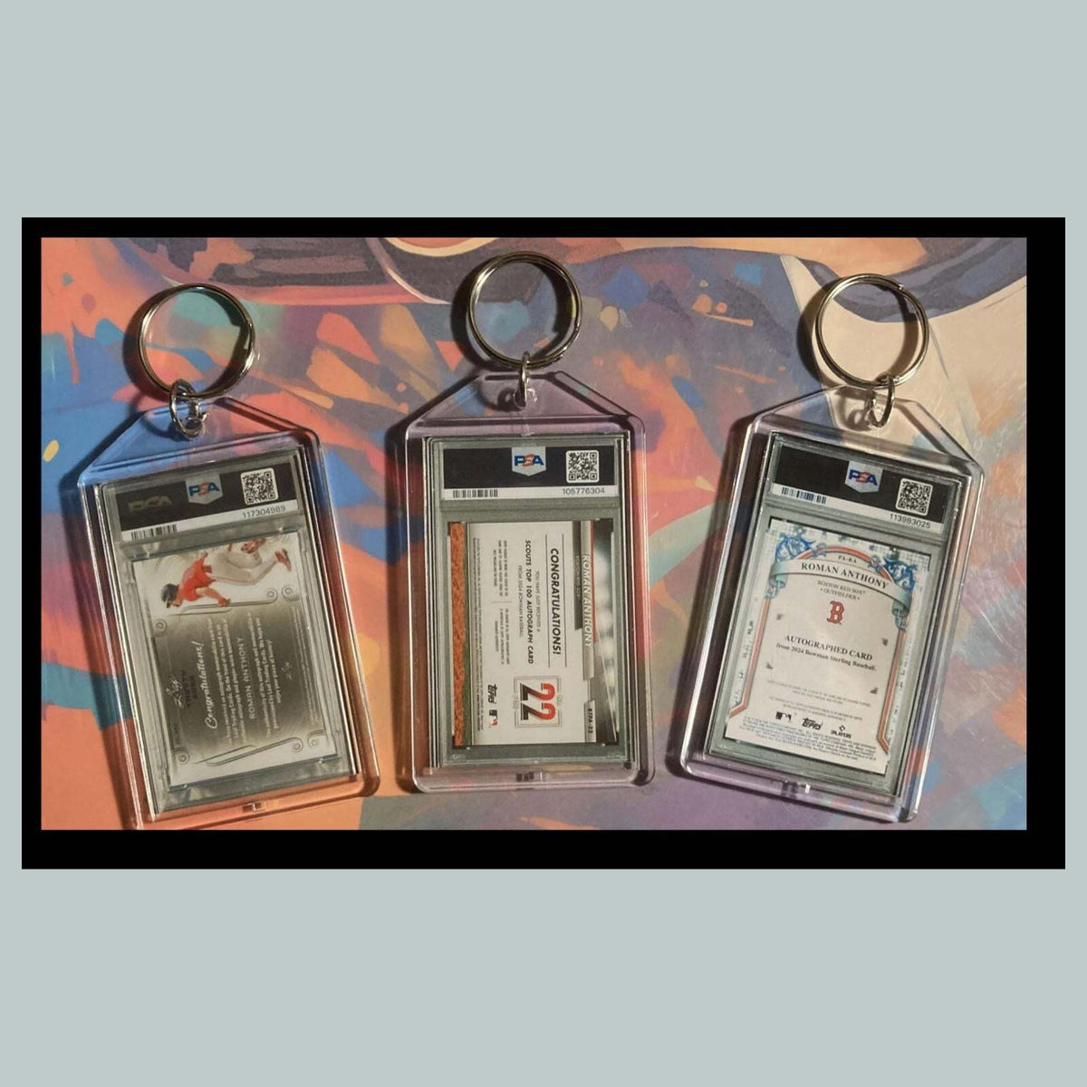 3473B Roman Anthony 3 Pack Bundle - 3 Different Custom Novelty Keychain - Gift