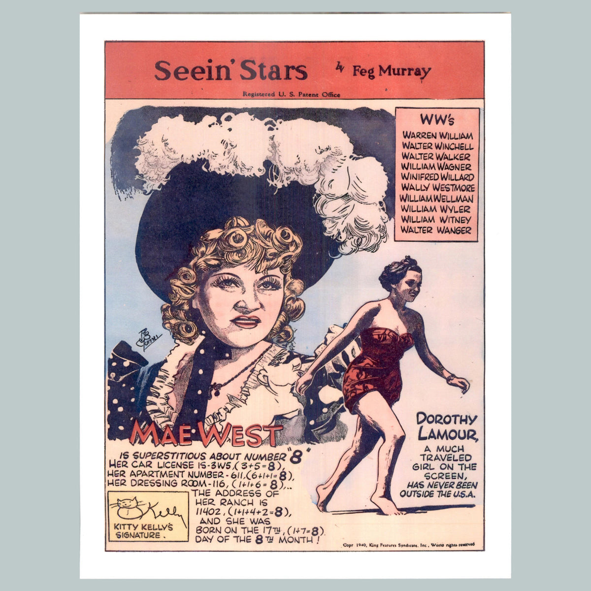 0063 P -8X10 Mae West-Feg Murray Glossy Photo Fast-Secure Shipping