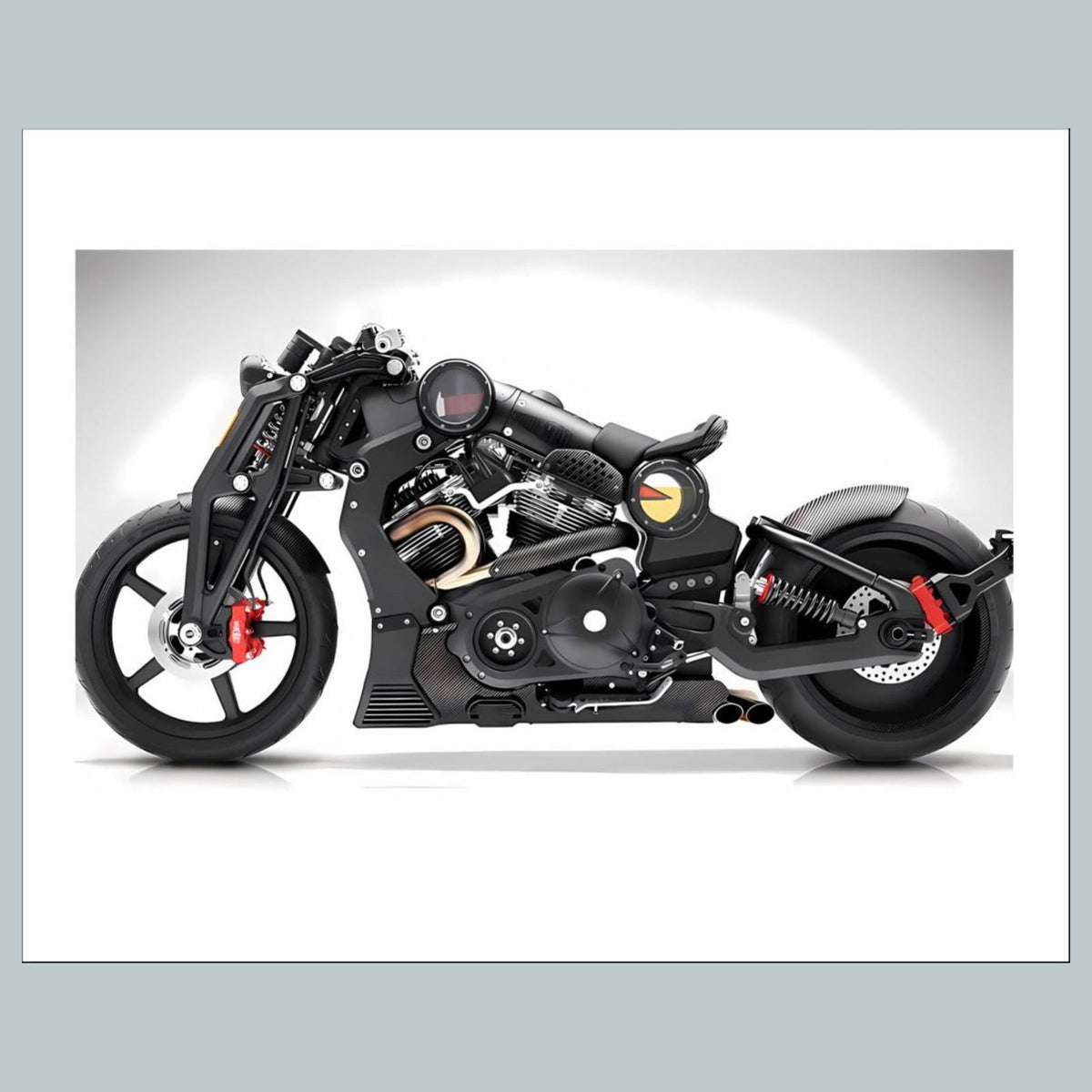 1422 Confederate Motorcycles P51 Fighter Black 8x10 Glossy Photo -Fast Shipping
