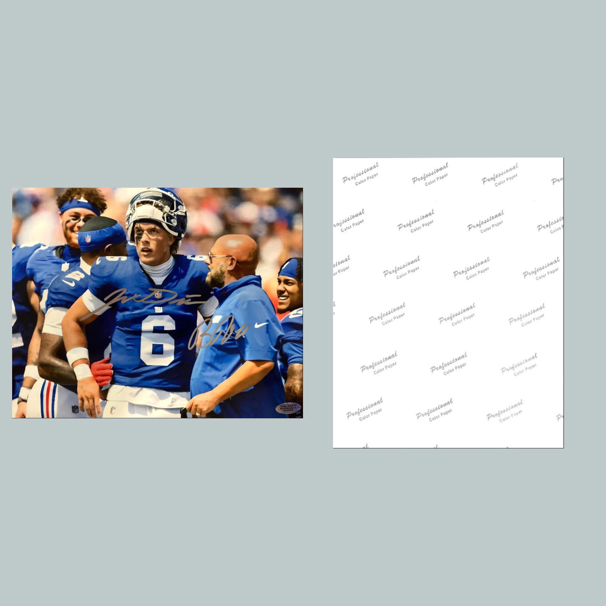 0822 8X10 Jaxson Dart with Coach Fac Auto Glossy Photo Fast-Secure Shipping FBL