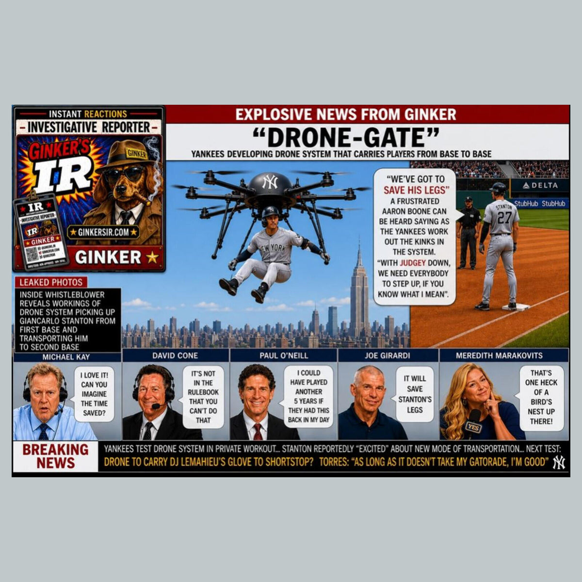 2770 Drone-Gate Ginker’s Instant Reactions 8X10 Print