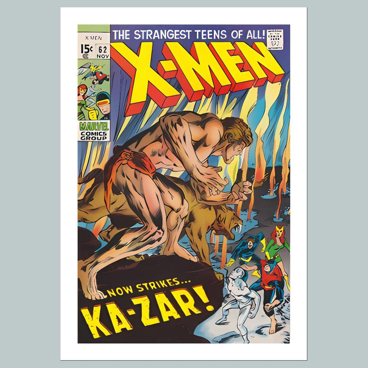 1594 X-Men November 1969 8x10 Glossy Photo Comic Book Cover