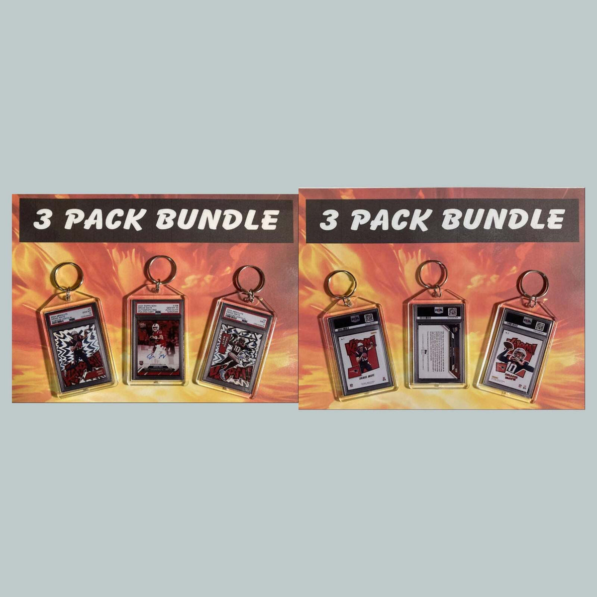 3719B Drake Maye Custom Hand Made Novelty Keychains Bundle - Makes A Great Gift