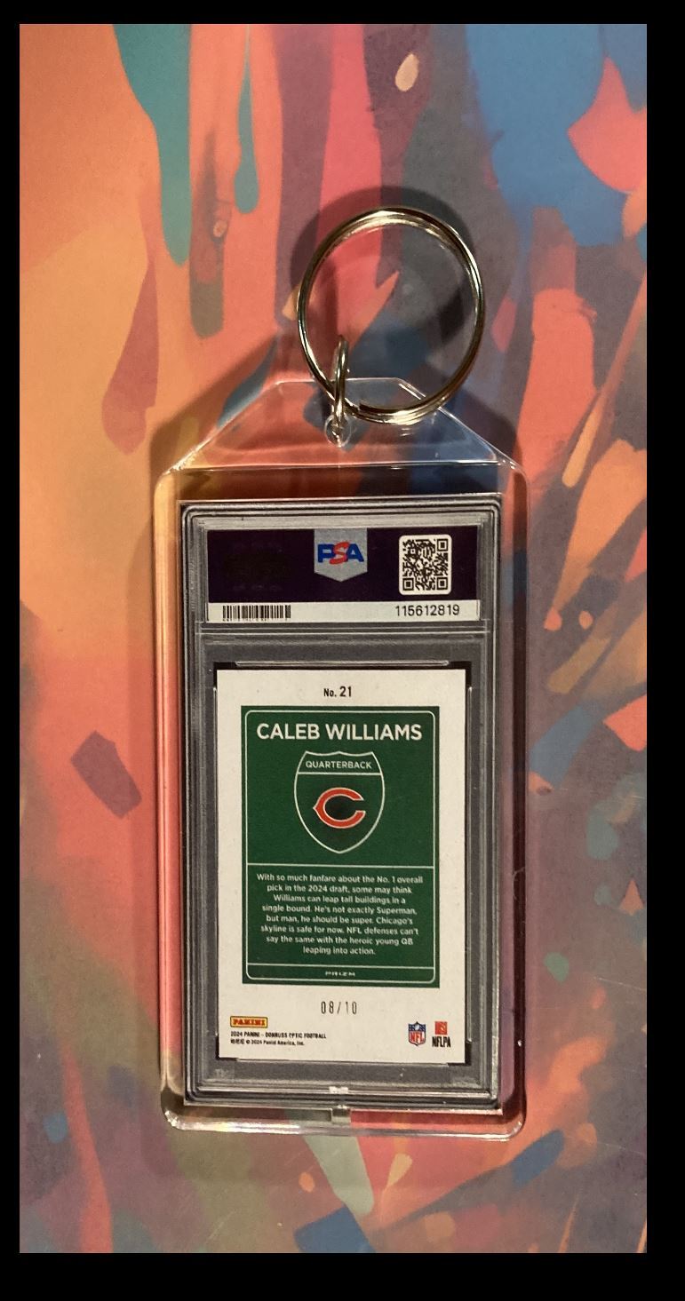 3073 Caleb Williams/Odunze 2024 Donruss Optic Downtown Duos Keychain-Great Gift