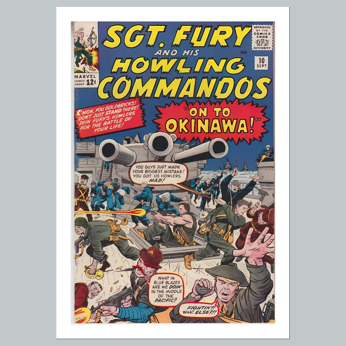 2202 Sgt Fury 8x10 Glossy Photo Comic Book Cover Fast-Secure Shipping