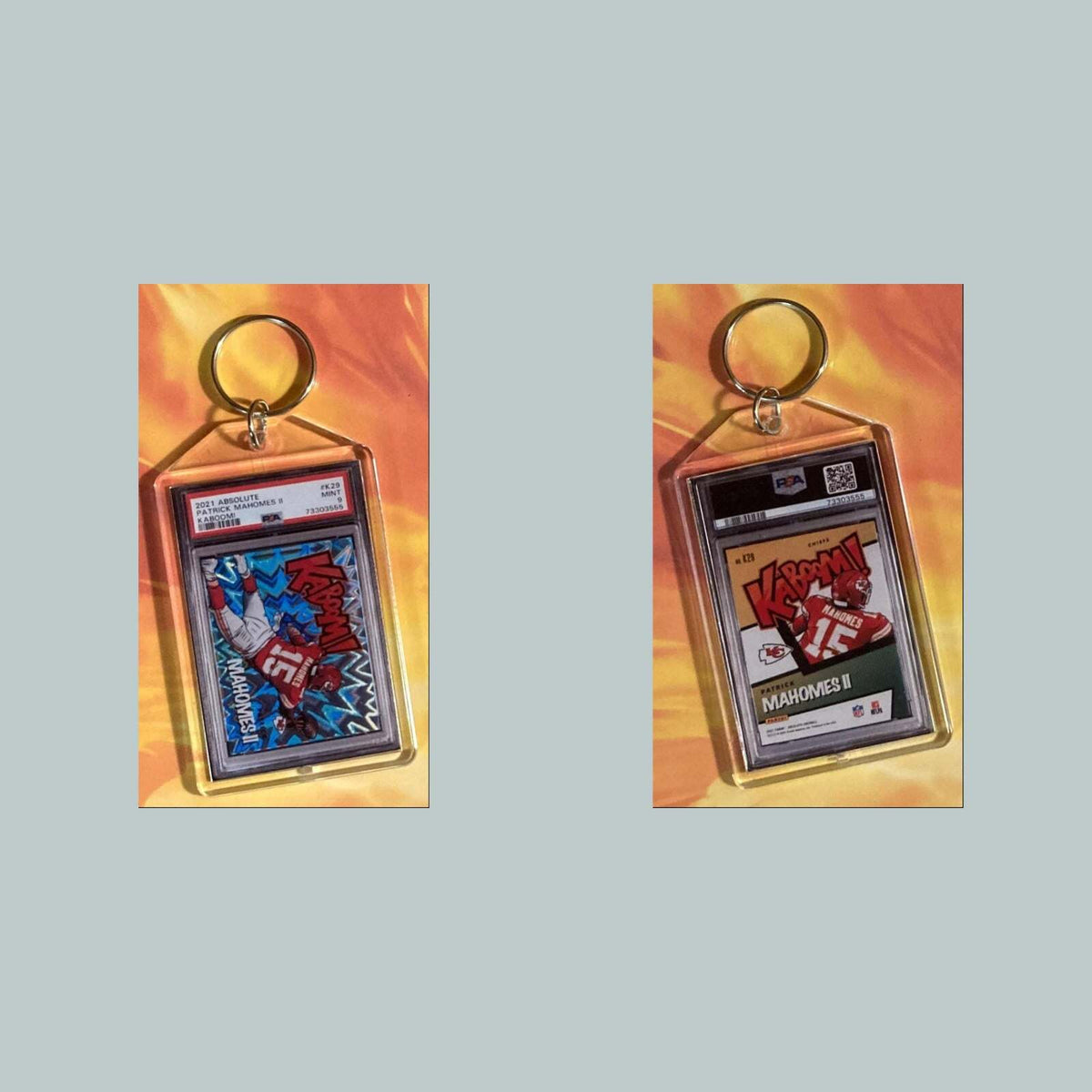 3618 Patrick Mahomes 2021 Panini Absolute Kaboom Custom Keychain