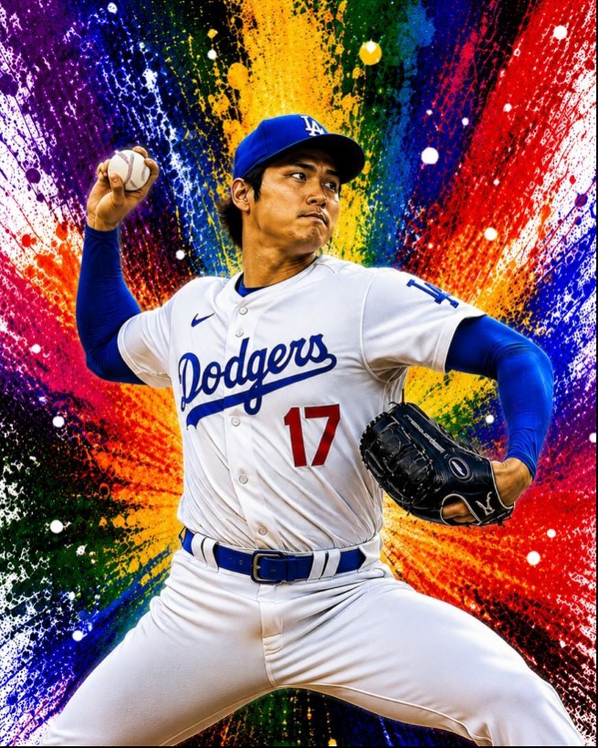 3857 Shohei Ohtani 8x10 Pitching Premium 8X10 Color-Bomb Print | No Text Clean