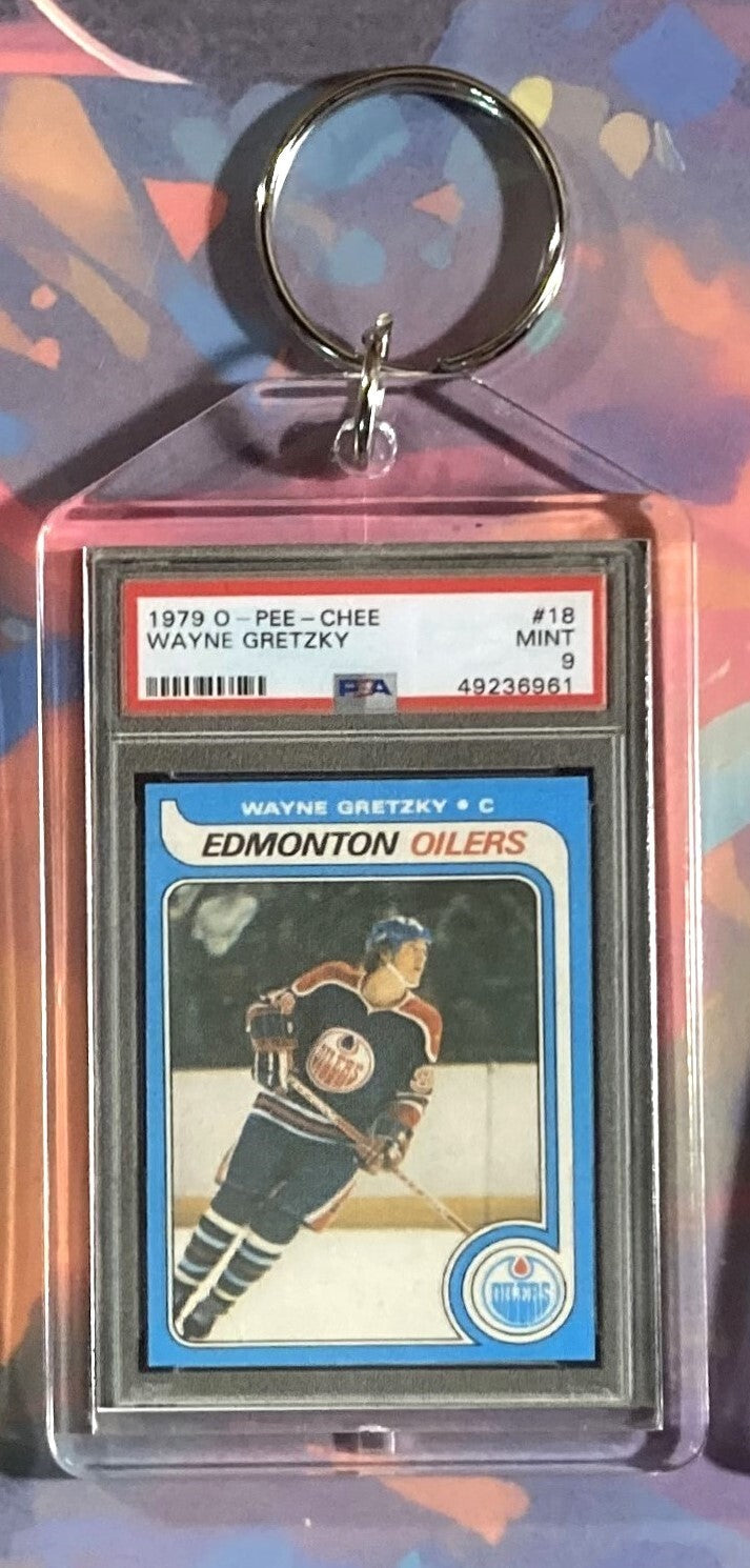 3173 Wayne Gretzky 1979 Topps O-Pee-Chee Rookie Custom Made Novelty Keychain